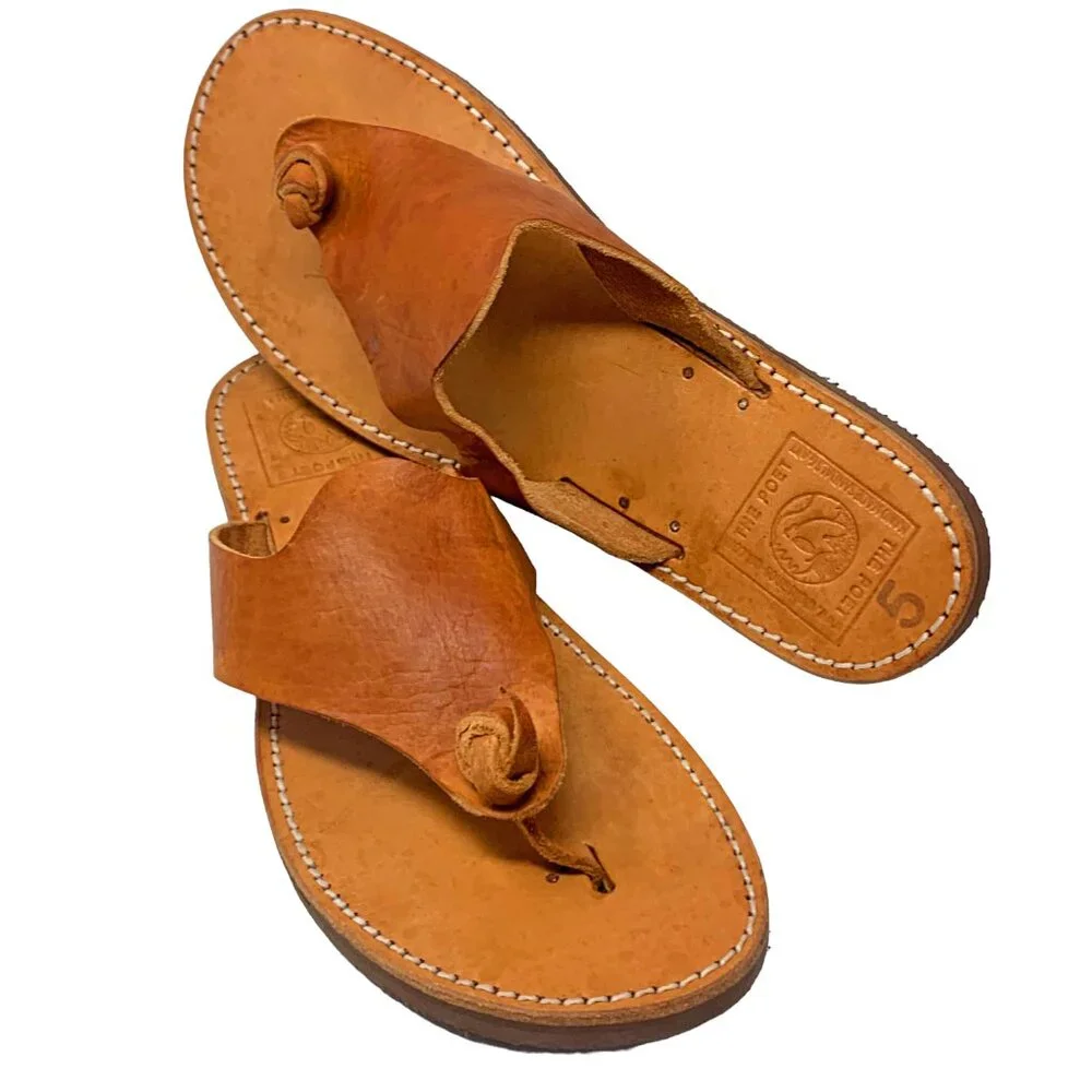 Melissinos Handmade Cyclades Leather Thong Custom Sandal‎